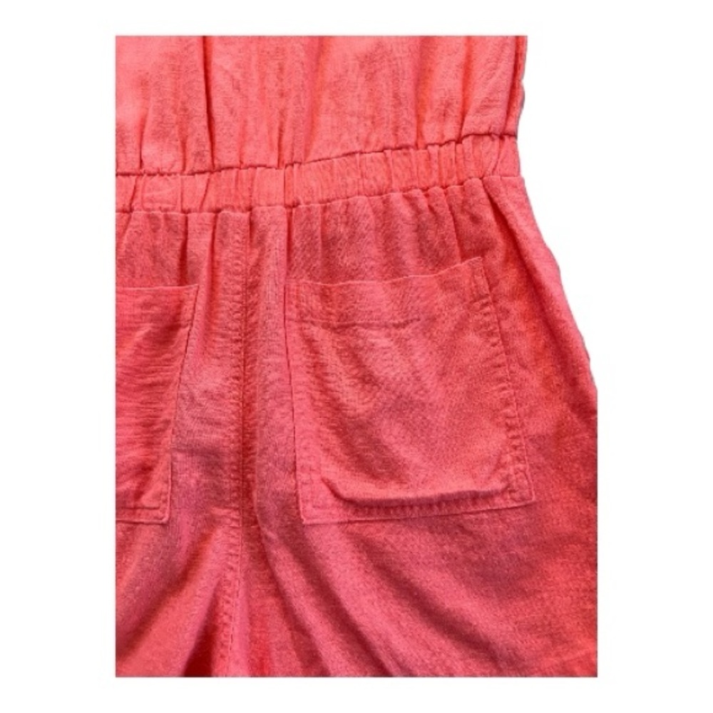 🆕 NWOT Universal Thread coral pink linen blend romper | size 2 - Picture 6 of 8
